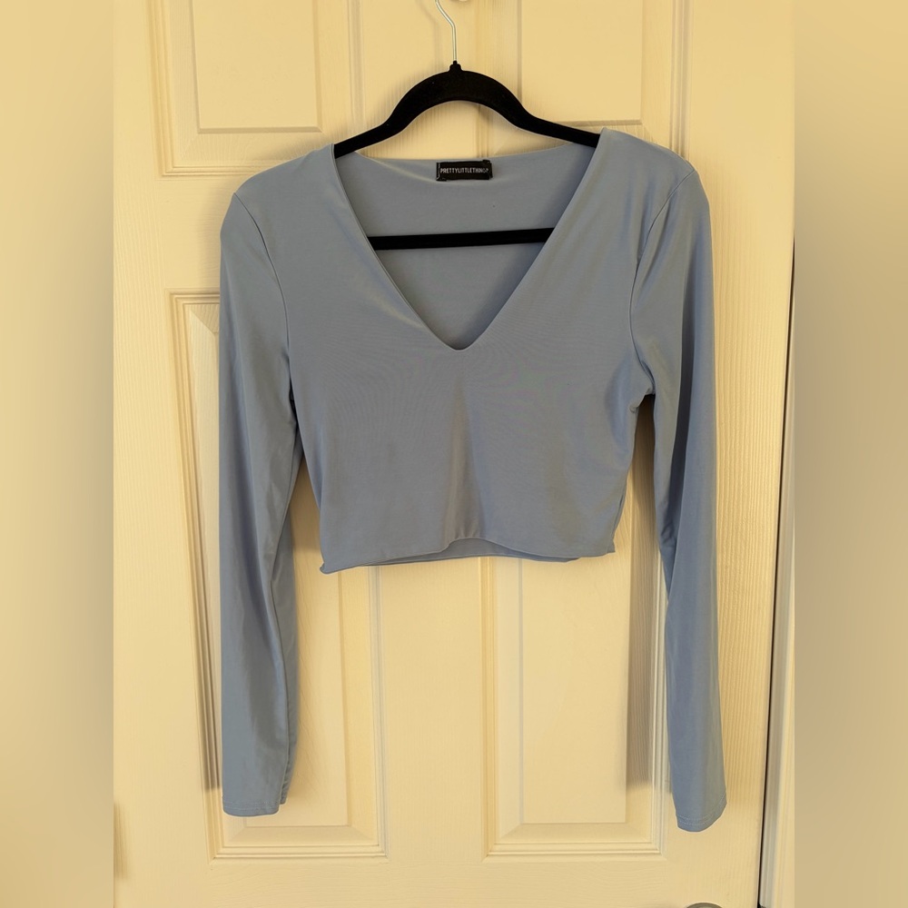 Baby Blue Size 6 Top - Pretty Little Thing